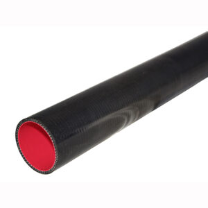 Straight Performance Oil Resistant Fluorosilicone Turbo Oil Drain Hose 3 Ply SFL Series Shiny Black